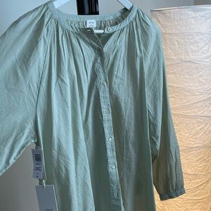 Aritzia Wilfred Sage Green Peasant Blouse. New with tags.